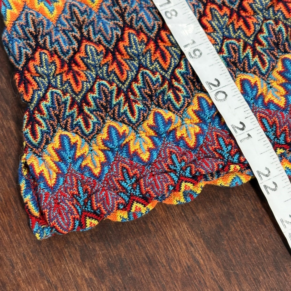Vintage Chevron Knit Top Small Psychedelic Indie Artsy Retro Festival Y2K Rave - Picture 7 of 9